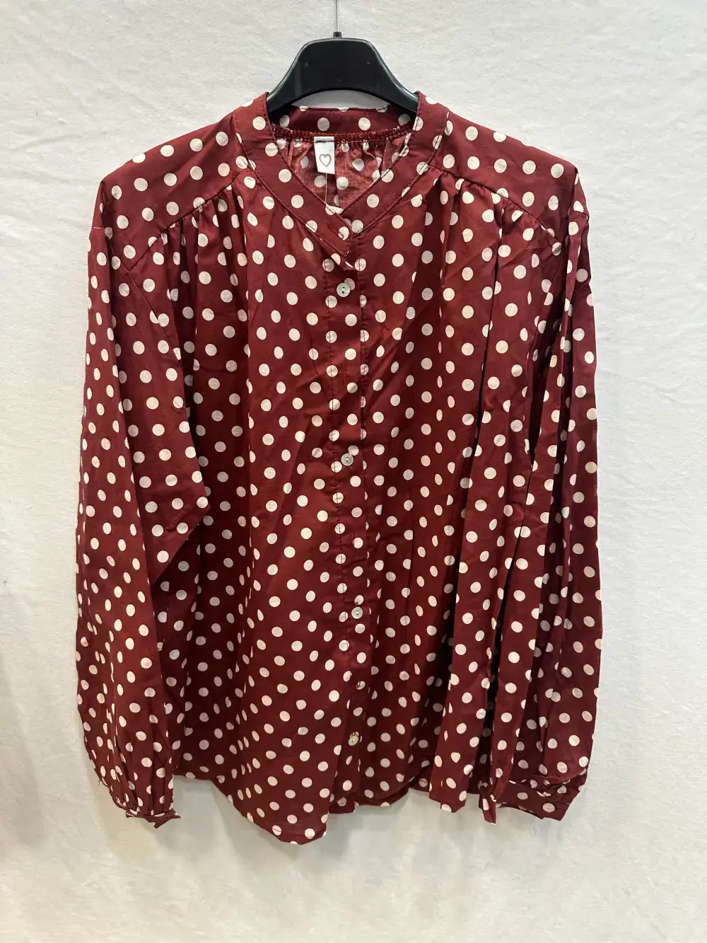 Mimi & Gogo - Wholesale Button Down Shirt - Women's - Printed Cotton Polka Dot Shirt4