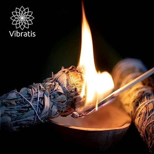 Vibratis - Vendita all'ingrosso Salvia - Bastoncino di Salvia Bianca per Purificazione 16 cm - 1 incense stick1