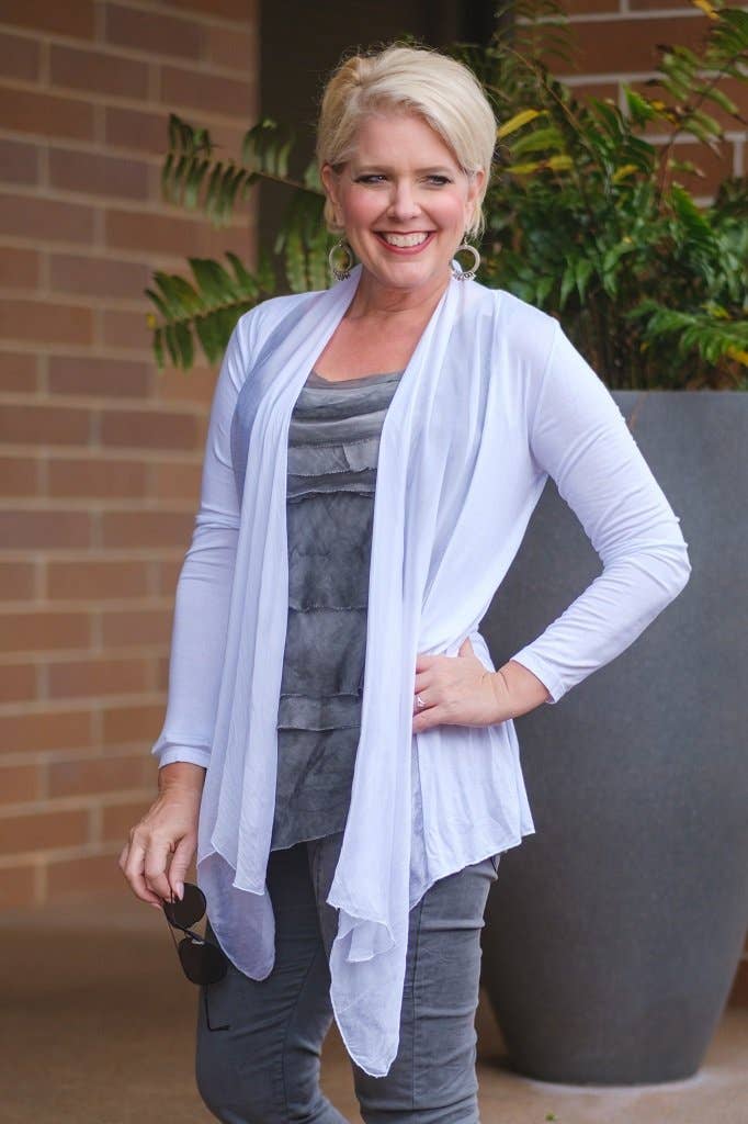 TINA Stephens Italy/Tees By Tina – wholesale Kofta - Dam – Carla Open Cardi w/Silk Trim (CLS201)8