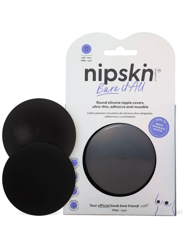 Nipskin Stickwear - Wholesale Nipple Pasties - Women's - Silicone Nipple Pasties Black Edition - Nipskin
