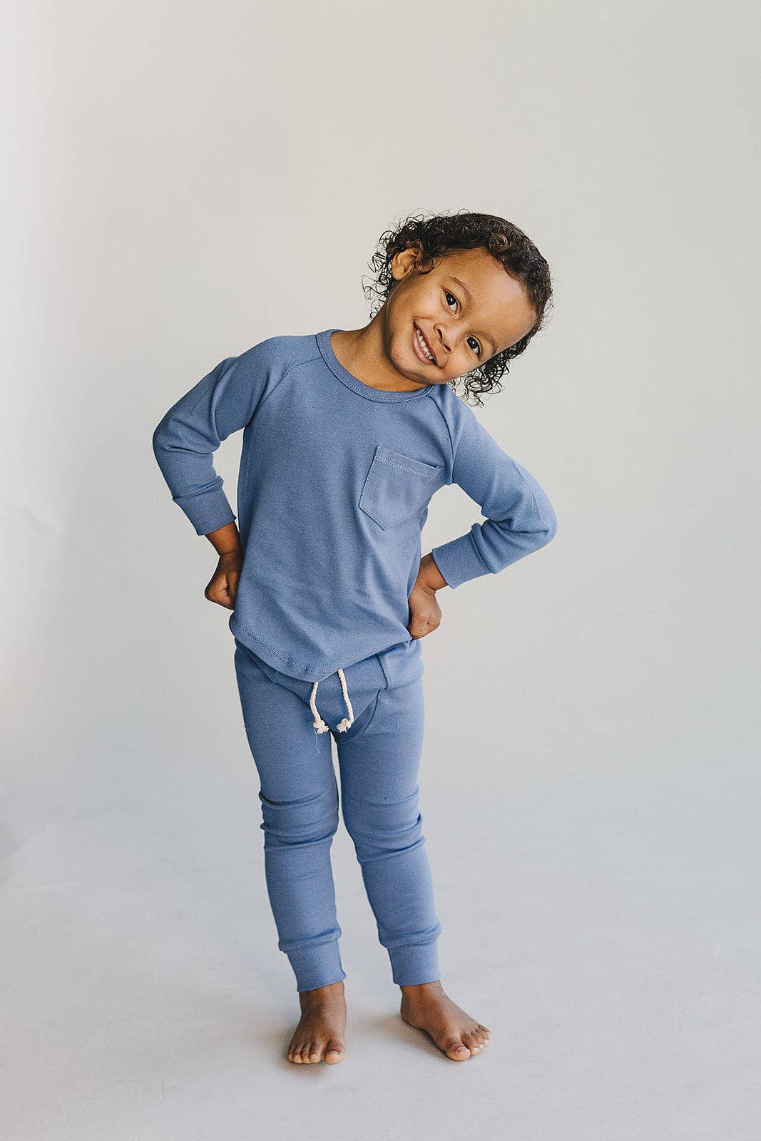 Lucky Panda Kids - Venta al por mayor Conjuntos de ropa cómoda - Niños - Conjunto de descanso | Azul océano15