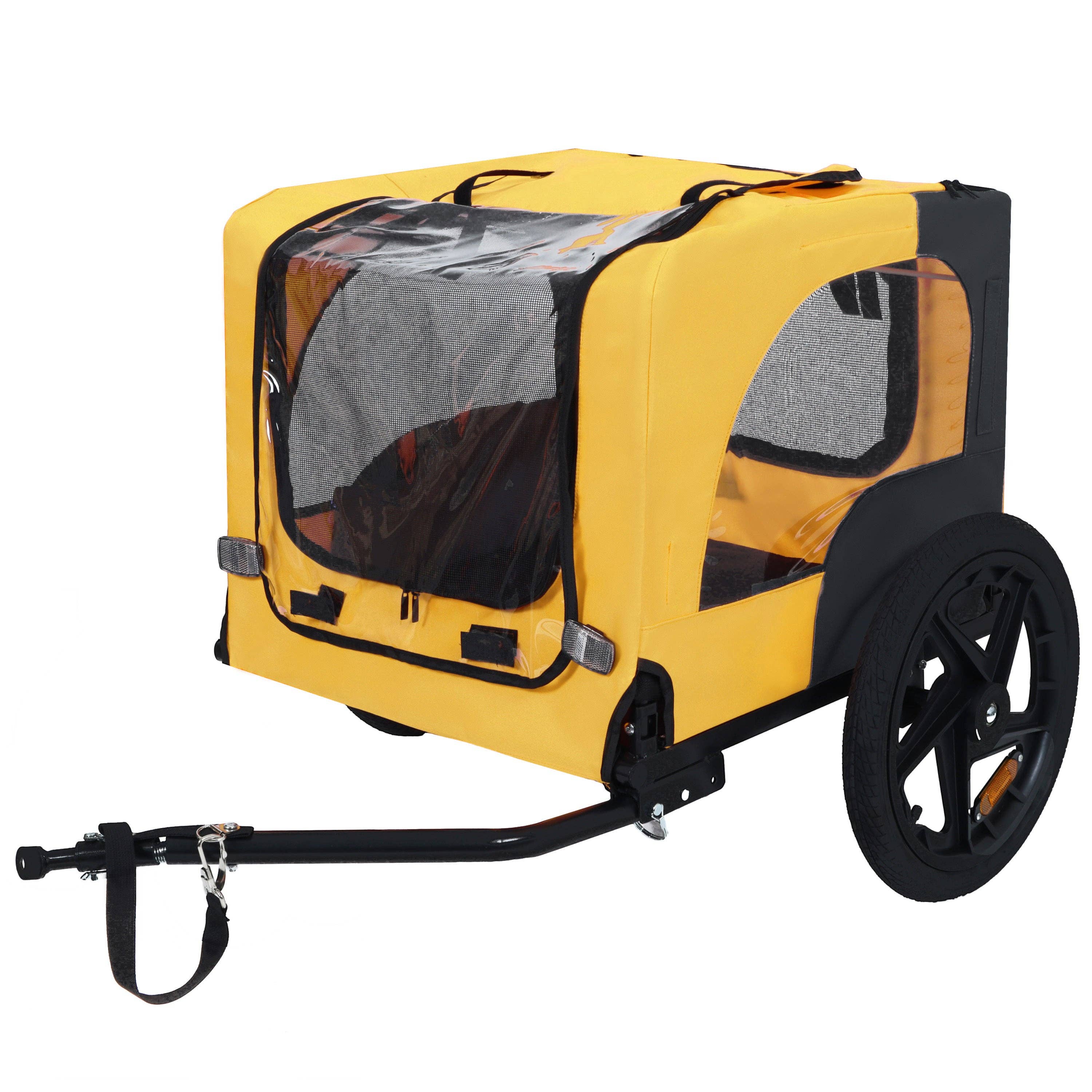 39F Inc. - Wholesale Pet Carrier - Cat/Dog - Folding Pet Bike Trailer for Small to Medium Dogs, Yellow0
