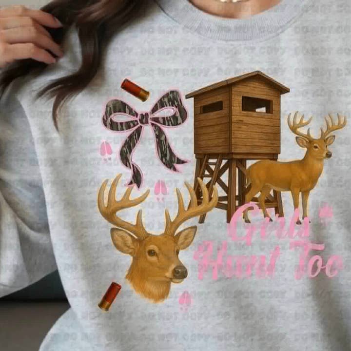 Les filles chassent aussi sweat-shirt pour la vente par KTD DESIGNS