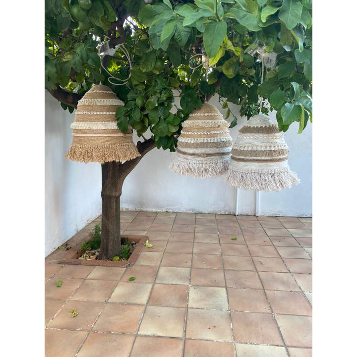 Geometrik Design - Wholesale Wall Stone - Boho Style Jute Pendant Ceiling Lamp1