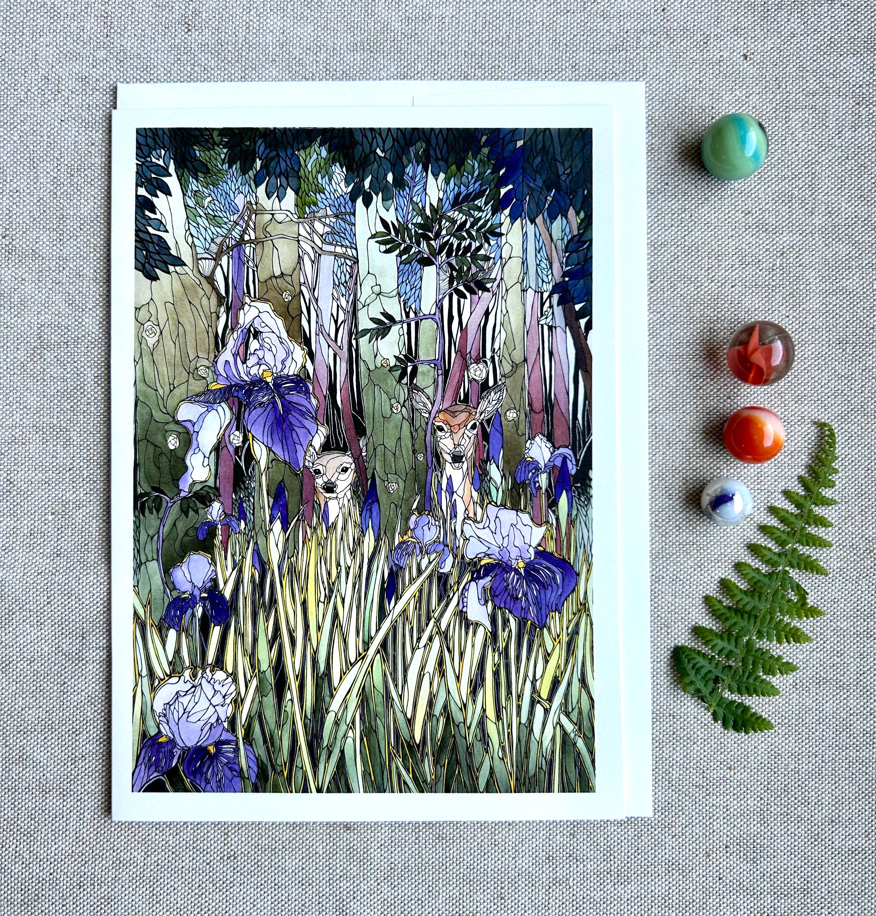 Mattie Rose Art - Wholesale Everyday Greeting Card - At the edge of the garden card1