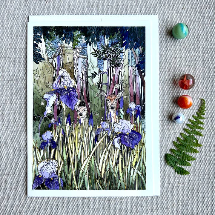 Mattie Rose Art - Wholesale Everyday Greeting Card - At the edge of the garden card1