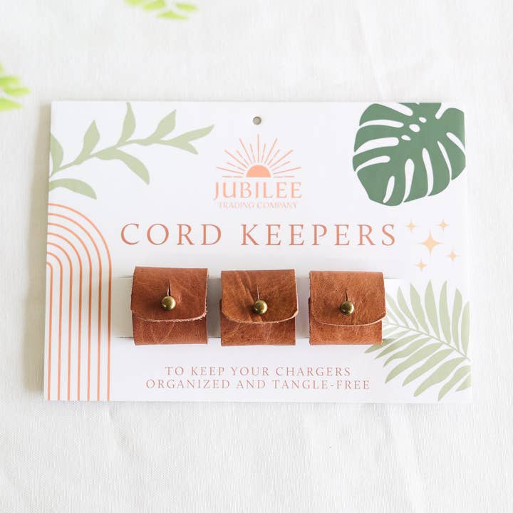 Jubilee Trading Co. | Ethical Trade Decor + Accessories – wholesale Sladdhållare – Lädersnörhållare - set om 30
