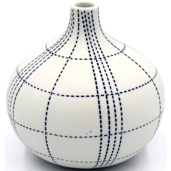 524W25 CONGO TINY L-Handcrafted Porcelain Bud Vase for wholesale by Art Floral Trading LLC