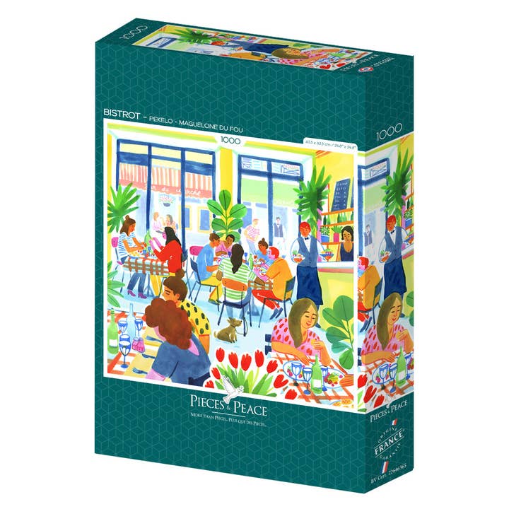Puzzle 1000 Pièces Carré - Bistrot pour la vente par Pieces & Peace
