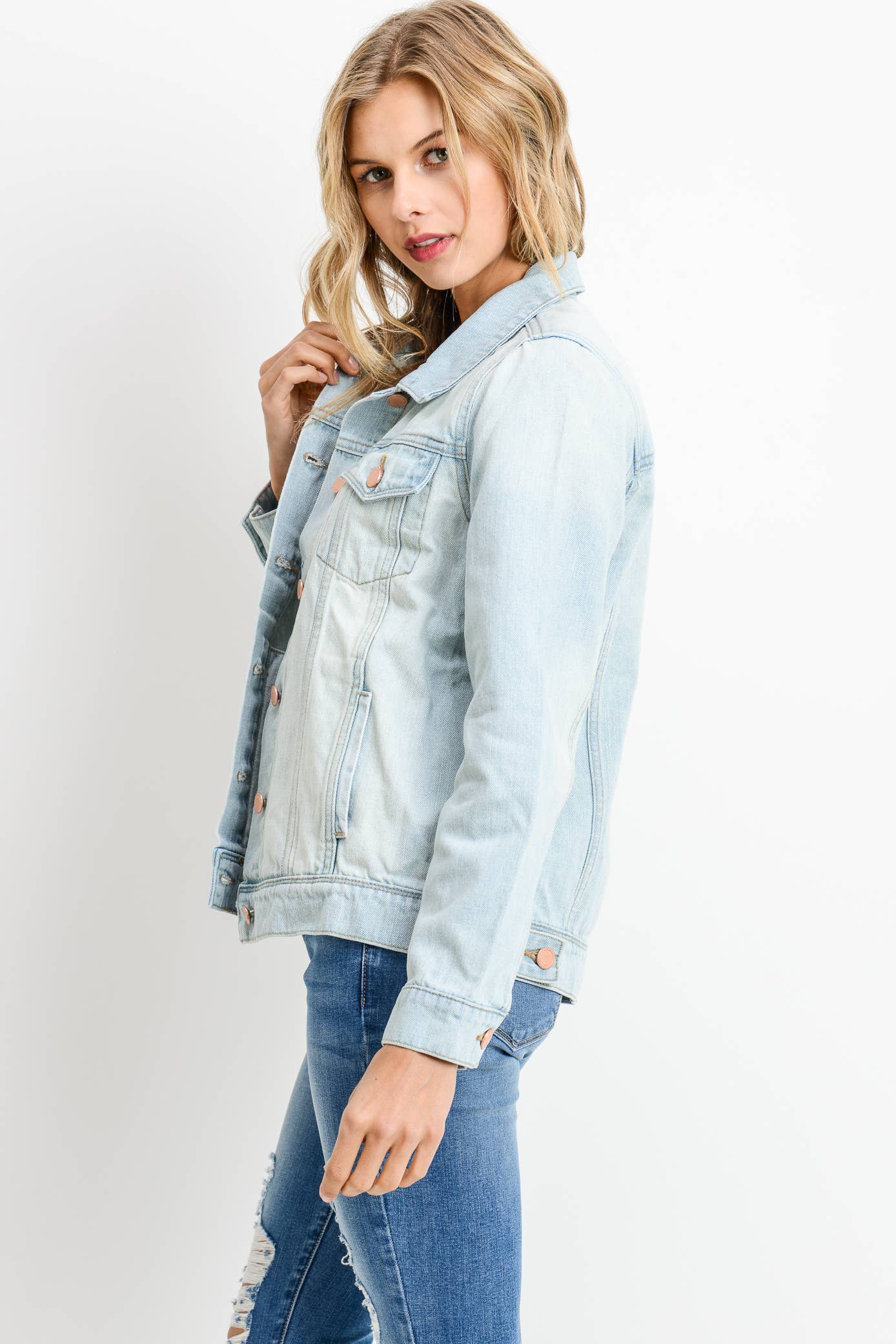 JBD - Wholesale Denim Jacket - Women's - DA367N - LT - Boyfriend Jacket1