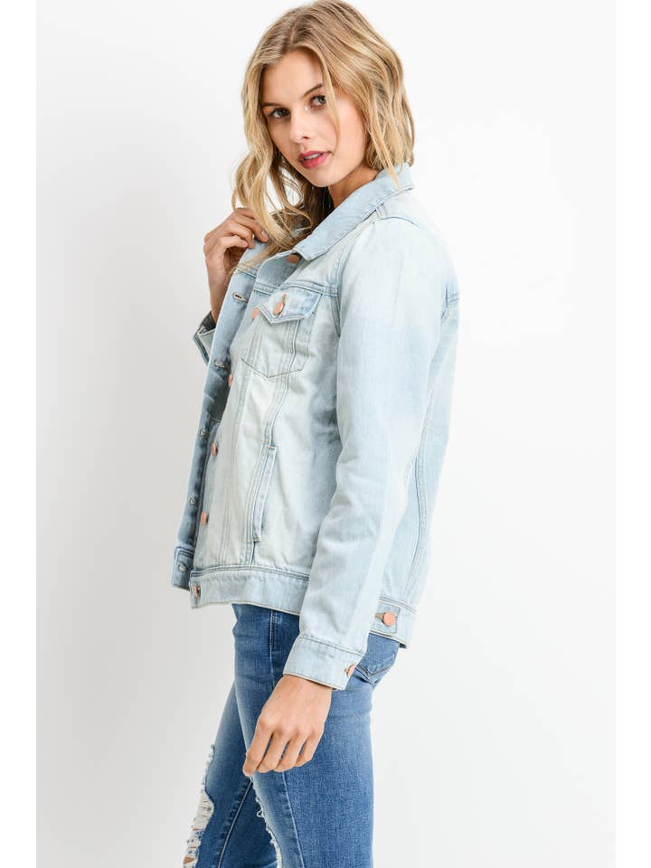 JBD - Wholesale Denim Jacket - Women's - DA367N - LT - Boyfriend Jacket1