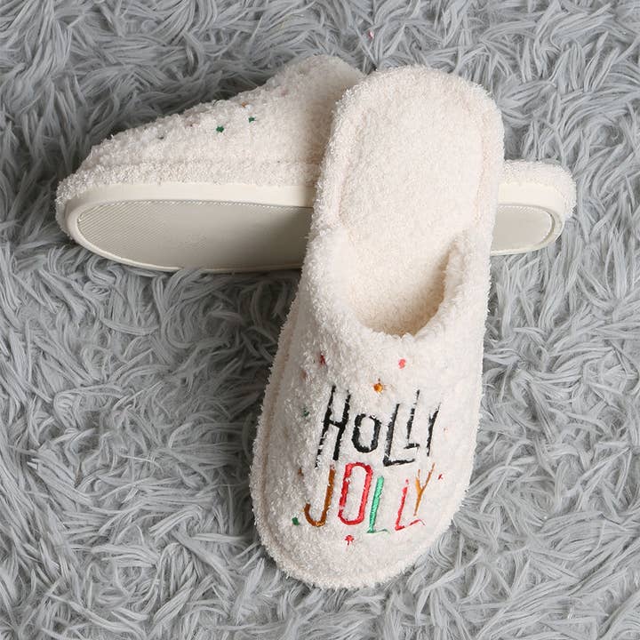 Sensibling Corp. - Wholesale Slippers - Women's - HOLLY JOLLY Holiday Soft Home Indoor Floor Slippers3