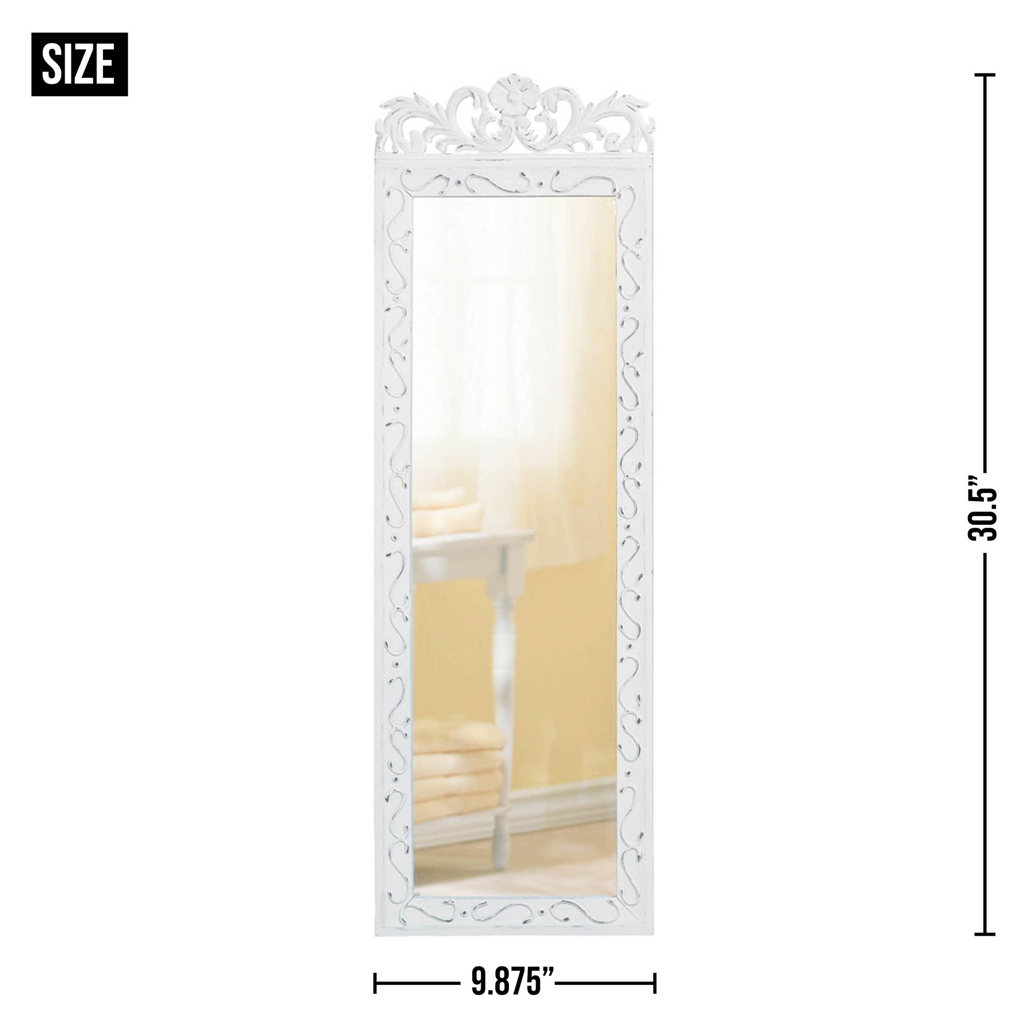 Zingz Home - Wholesale Wall Mirror - Elegant White Wall Mirror2