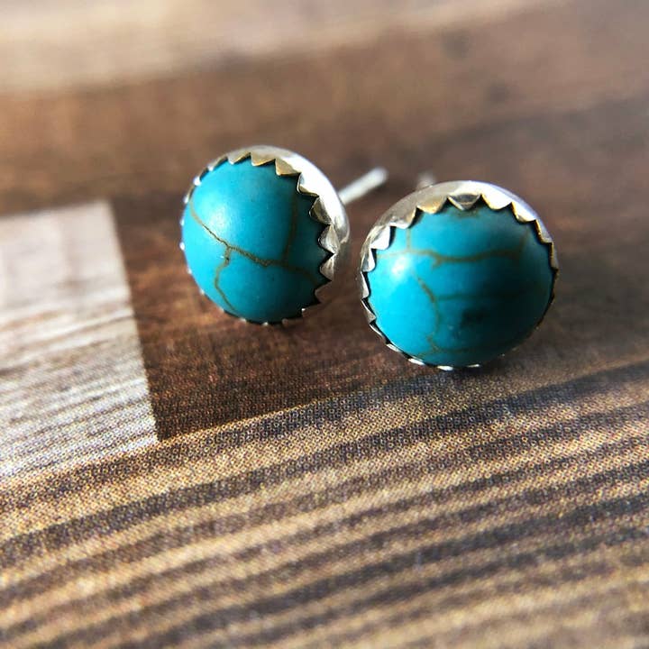 Turquoise studs for wholesale by Nevermore Fine Jewelry