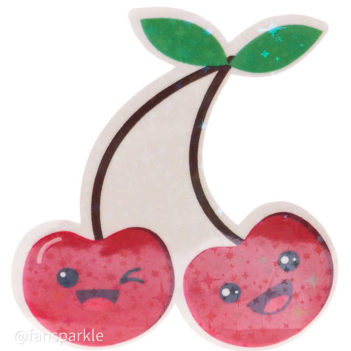 Kawaii Cherries Sticker for wholesale by Fan Sparkle