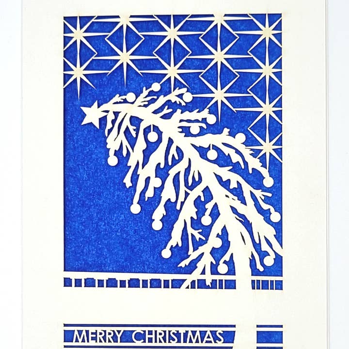 two hermanas - Wholesale Kerstkaartje - Scheve Holiday Tree - Vrolijk kerstfeest1