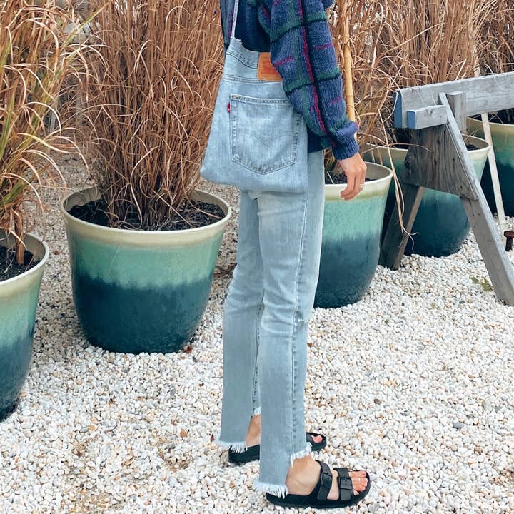 Feelin’Blue. - Wholesale Shoulder Bag - Women's - Repurposed Denim Pocket Purse2