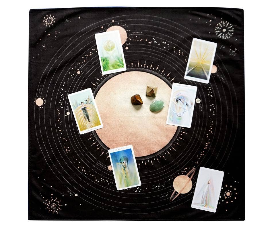 Hidden Crystal Tarot - Wholesale Tarot Cards - Solar System Tarot Cloth2