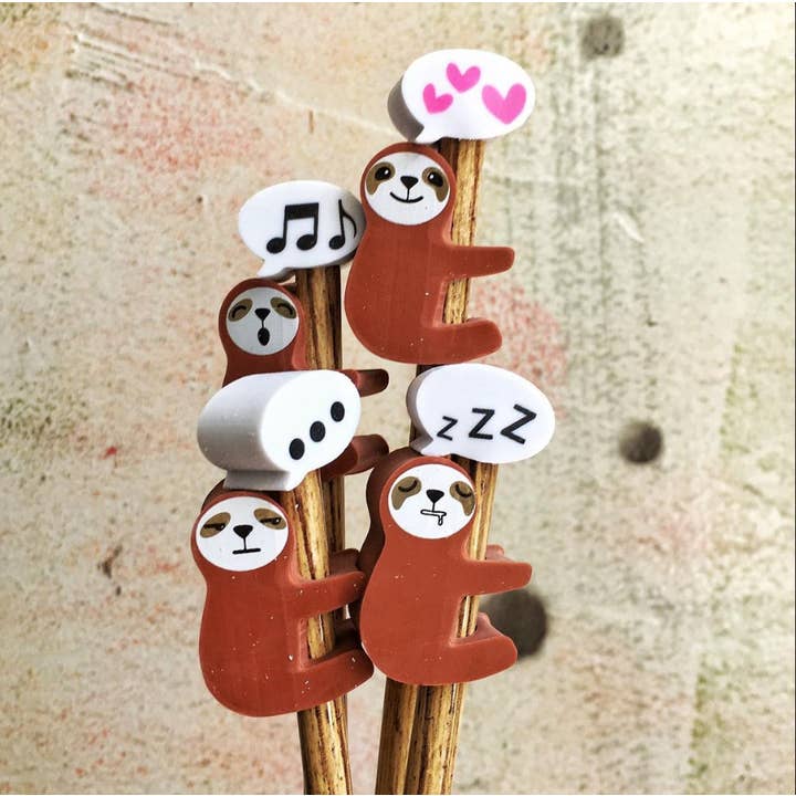 Streamline - Wholesale Eraser - Sloth Eraser & Pencil Duo1