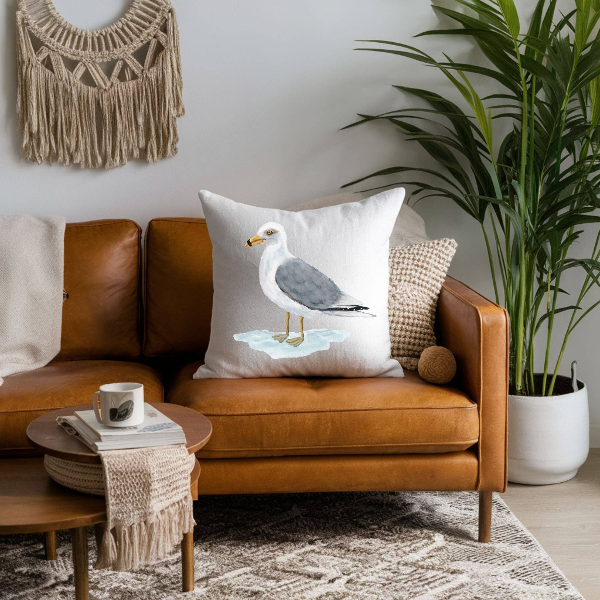 MerikaArt – Almofada decorativa/de sofá por atacado – Almofada Decorativa Gaivota-de-Anel4