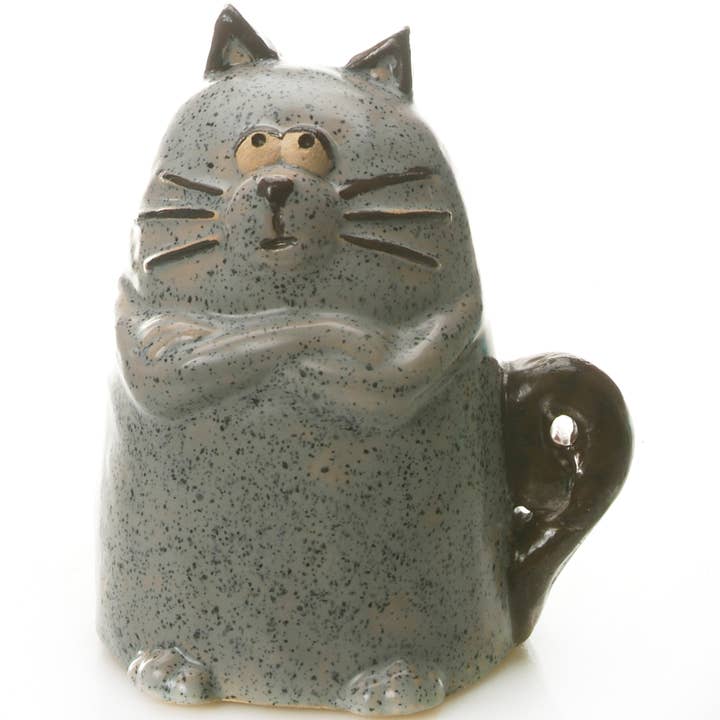 Grumpy Cat keramisk figur | Grå grafit for engroshandel hos Enigma Supplies