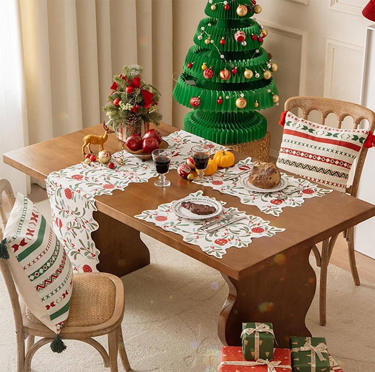 Fennco Styles - Wholesale Placemat - Christmas Design 13"X19" Placemat2