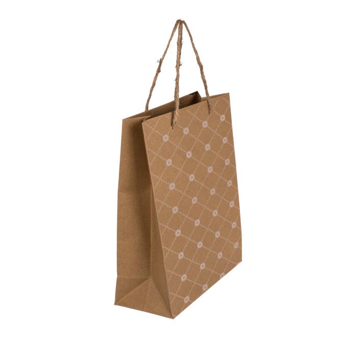 Out of the blue KG - Vendita all'ingrosso Buste regalo - Sacchetto in carta kraft con decorazione floreale3