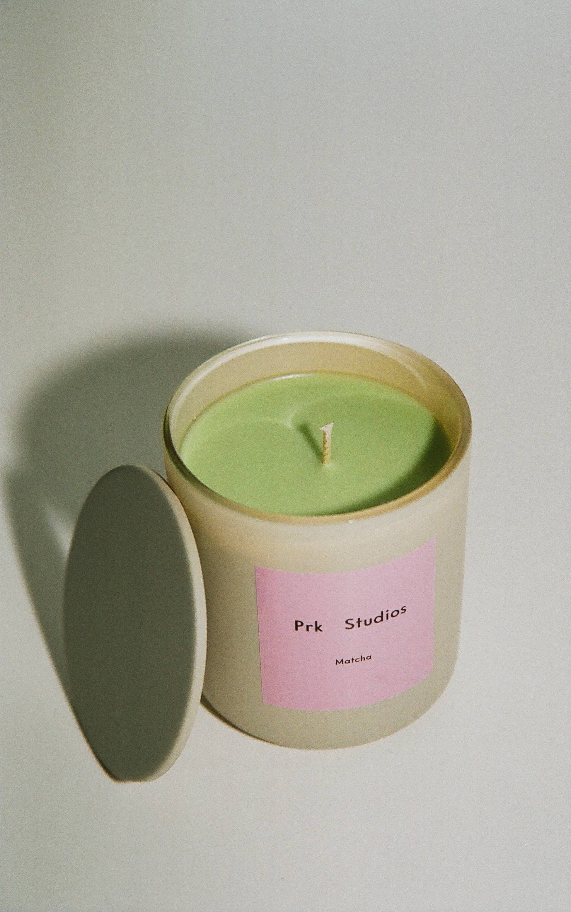 Prk Studios - Wholesale Jar/Filled Candle - Matcha Candle 8oz | 100% Natural Soy Wax w/ Essential Oils 3