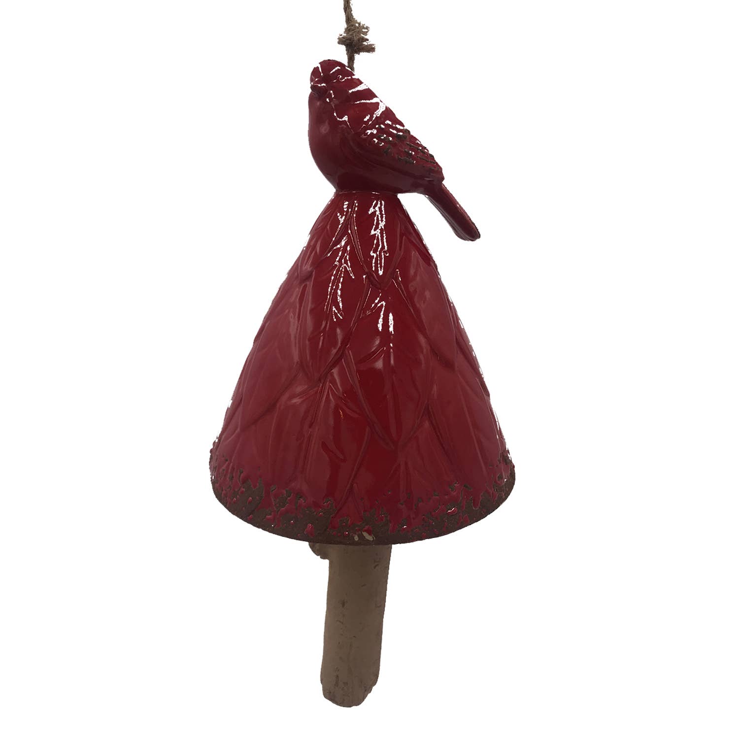 Esschert Design USA - Wholesale Wind Chime - Bird on Cone Leaf Wind Chime, 3 Asst. Colors1
