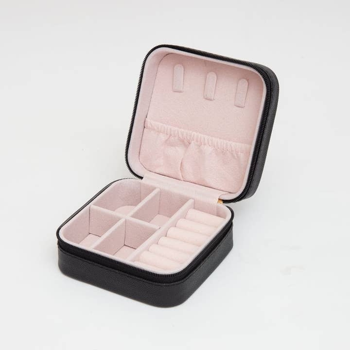 MiMi Wholesale - Wholesale Jewelry Box/Organizer - TG10707 Quilted Zip Around Square Jewelry Box10