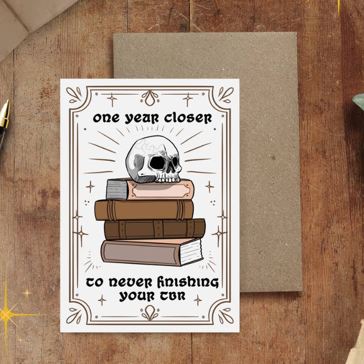 Never Ending TBR, Birthday Card for wholesale by Tied Fates