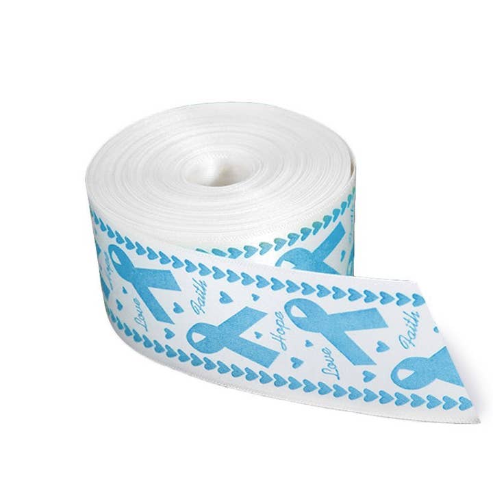 20 Yards Satin Light Blue Awareness Ribbon By The Yard for wholesale by The Awareness Company