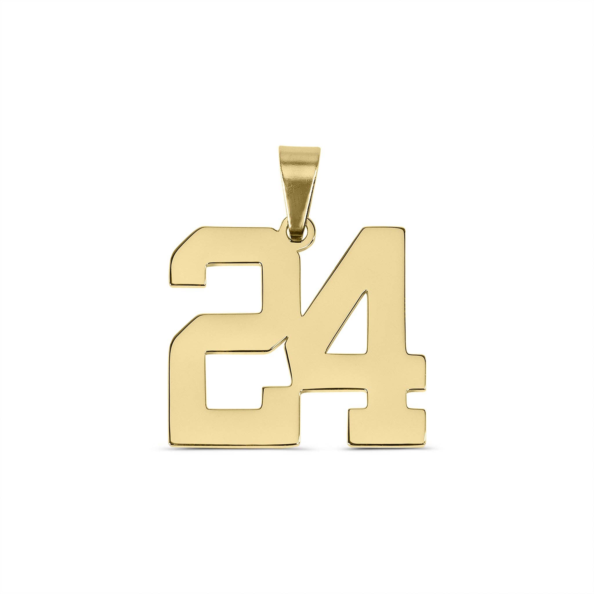WJW – wholesale Individual charm/pendant – 18K Gold Sport Number Pendant24