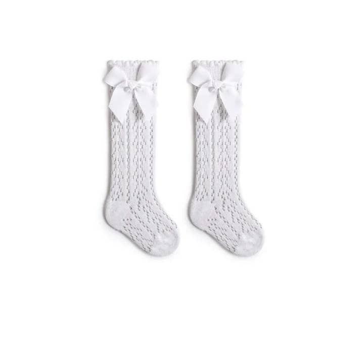 Cotton Socks - Wholesale Socks - Baby - High sock with Summer Bow.
