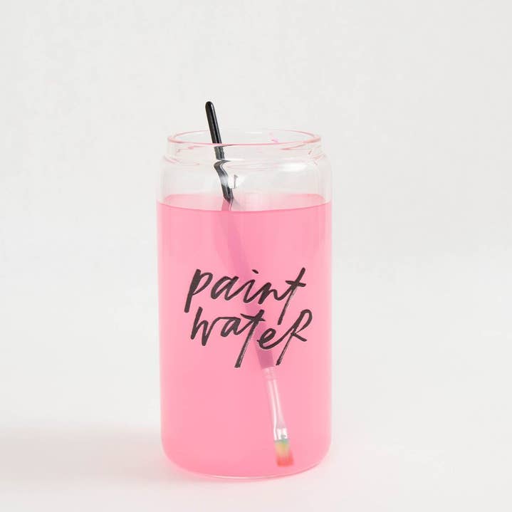 Paint Water Glass Can for wholesale by Get Messy Art