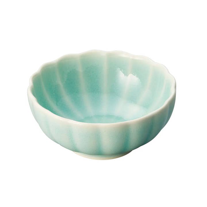 Chrysanthemum-Shaped Small Bowl – Mashu Celadon for wholesale by Amanogawa