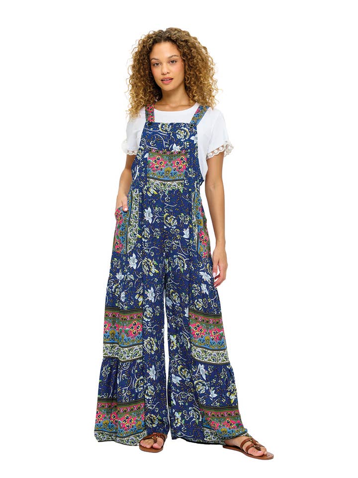 Boho Weitbeiniger Blumen-Overall für den Großhandel von Yak & Yeti