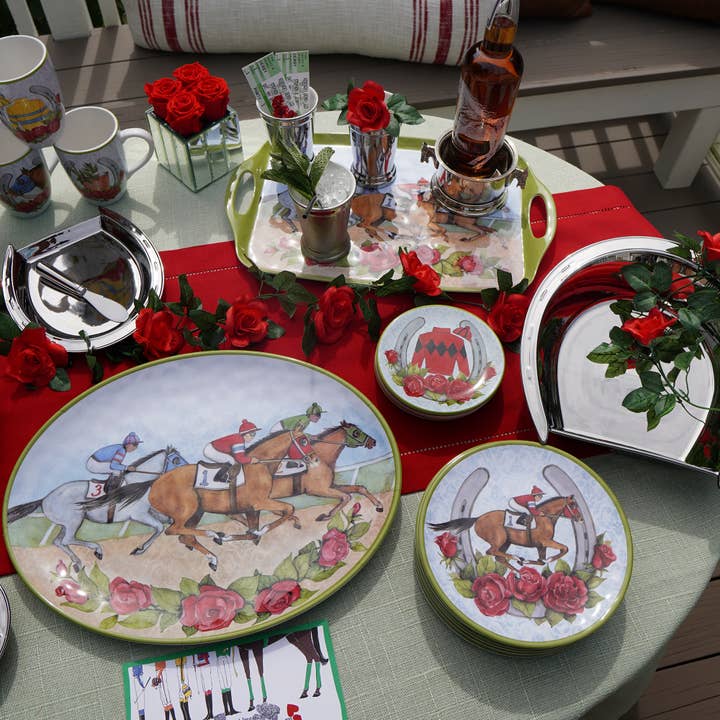 Certified International - Wholesale Serve Bowl - Day at the Races Silver Plated 3-D Horseshoe Serving Bowl1