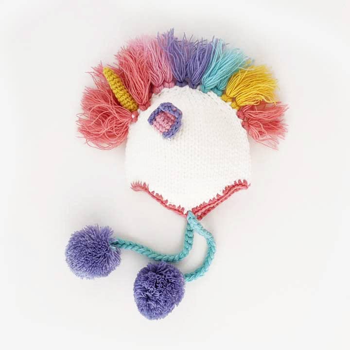 Huggalugs - Wholesale Beanie - Kids - Unicorn Pastel Earflap Beanie Hat Baby & Kids