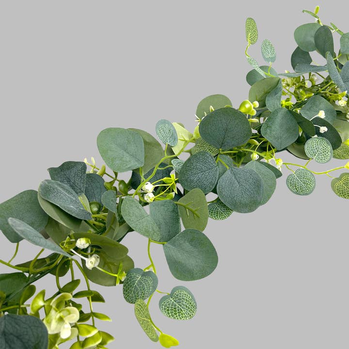 ACNITE(We cover U.S. import duties) - Wholesale Bunting/Garland - Artificial Green eucalyptus garland baby's breath faux vine 3