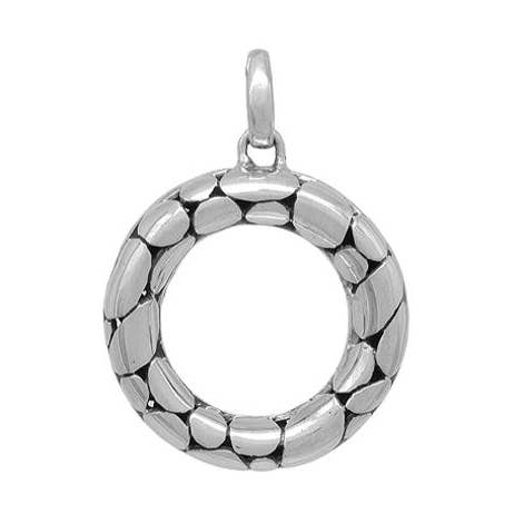 Sterling Silver River Stone Pendant for wholesale by SITA