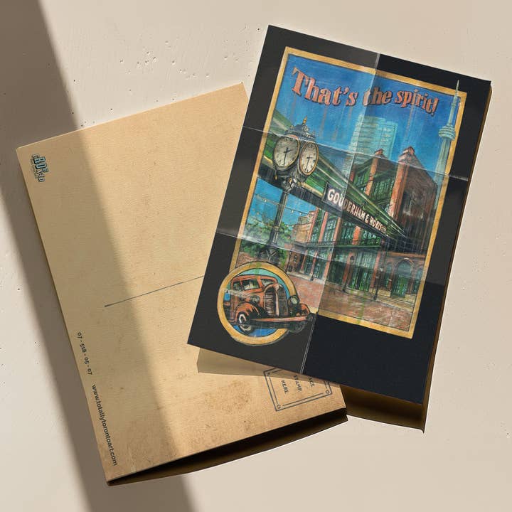 Cartolina del Distillery District di Toronto | Cartolina Souvenir per la vendita all'ingrosso da parte di Totally Toronto Art/Sassy City Studio