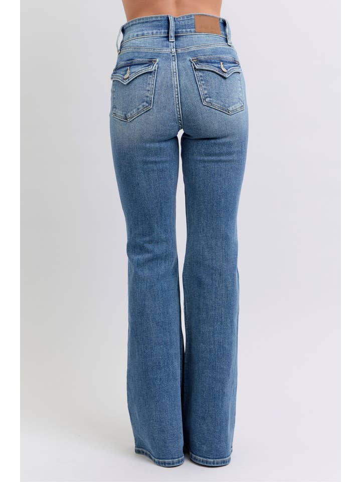 Watermelon Apparel - Wholesale Jeans - Women's - Judy Blue High Waist Vintage Flare Jeans9