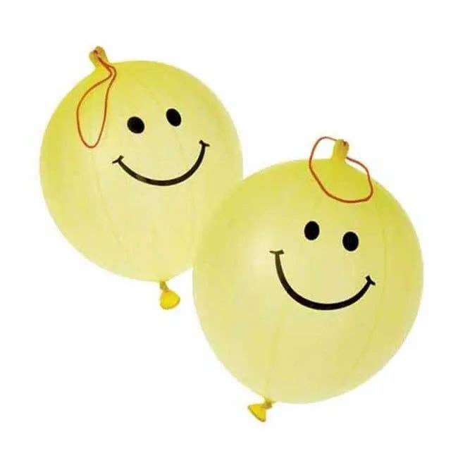 Party Expo, LLC - Wholesale Balloon - Smiley Face Punch Ball Latex Balloons (1ct)