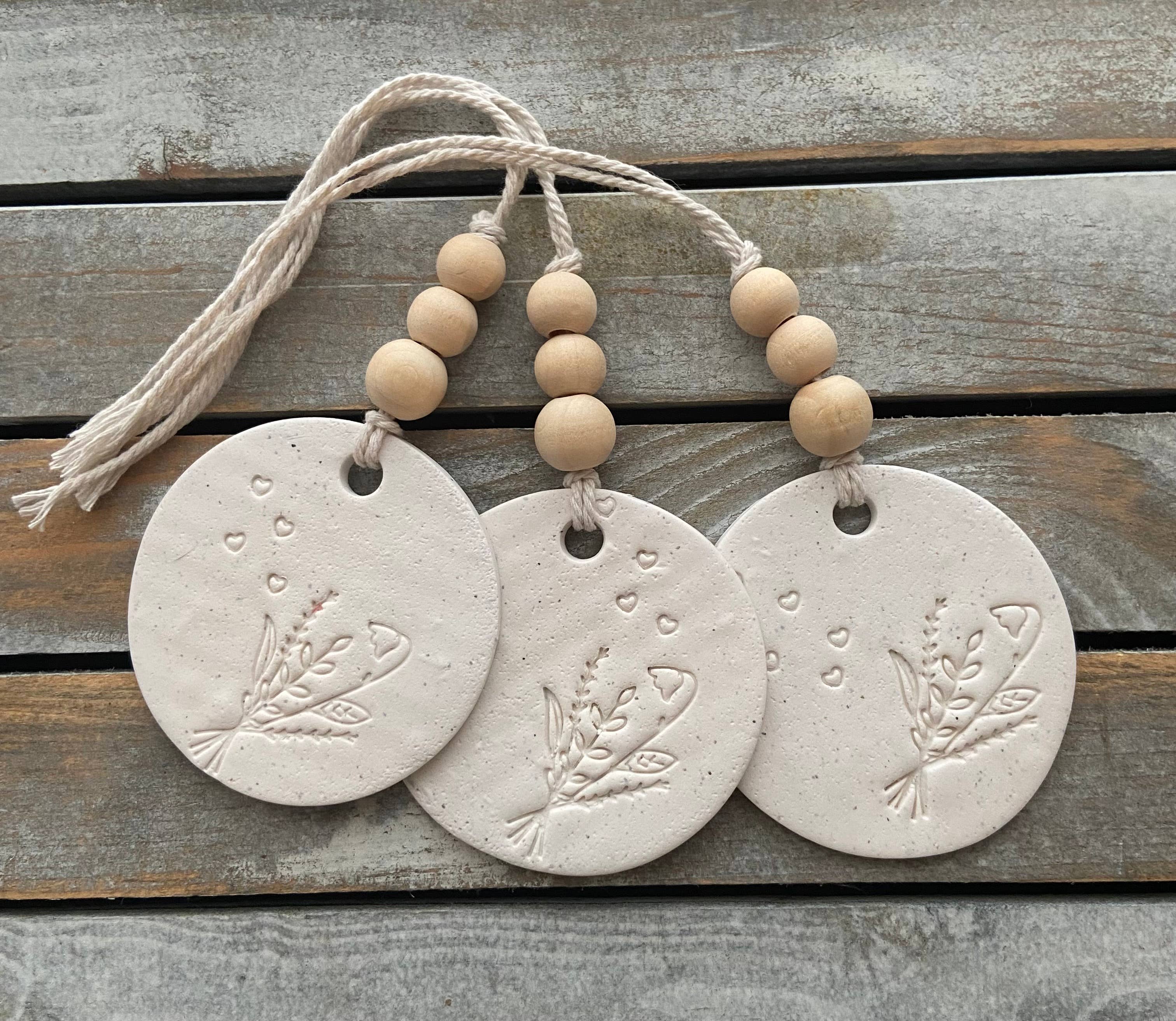 Chickadee Creations - Wholesale Car Decorative Charm - Women's - Polymer clay car diffuser charm - flower bouquet & heart2