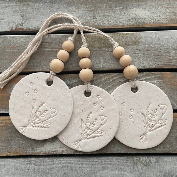 Chickadee Creations - Wholesale Car Decorative Charm - Women's - Polymer clay car diffuser charm - flower bouquet & heart2