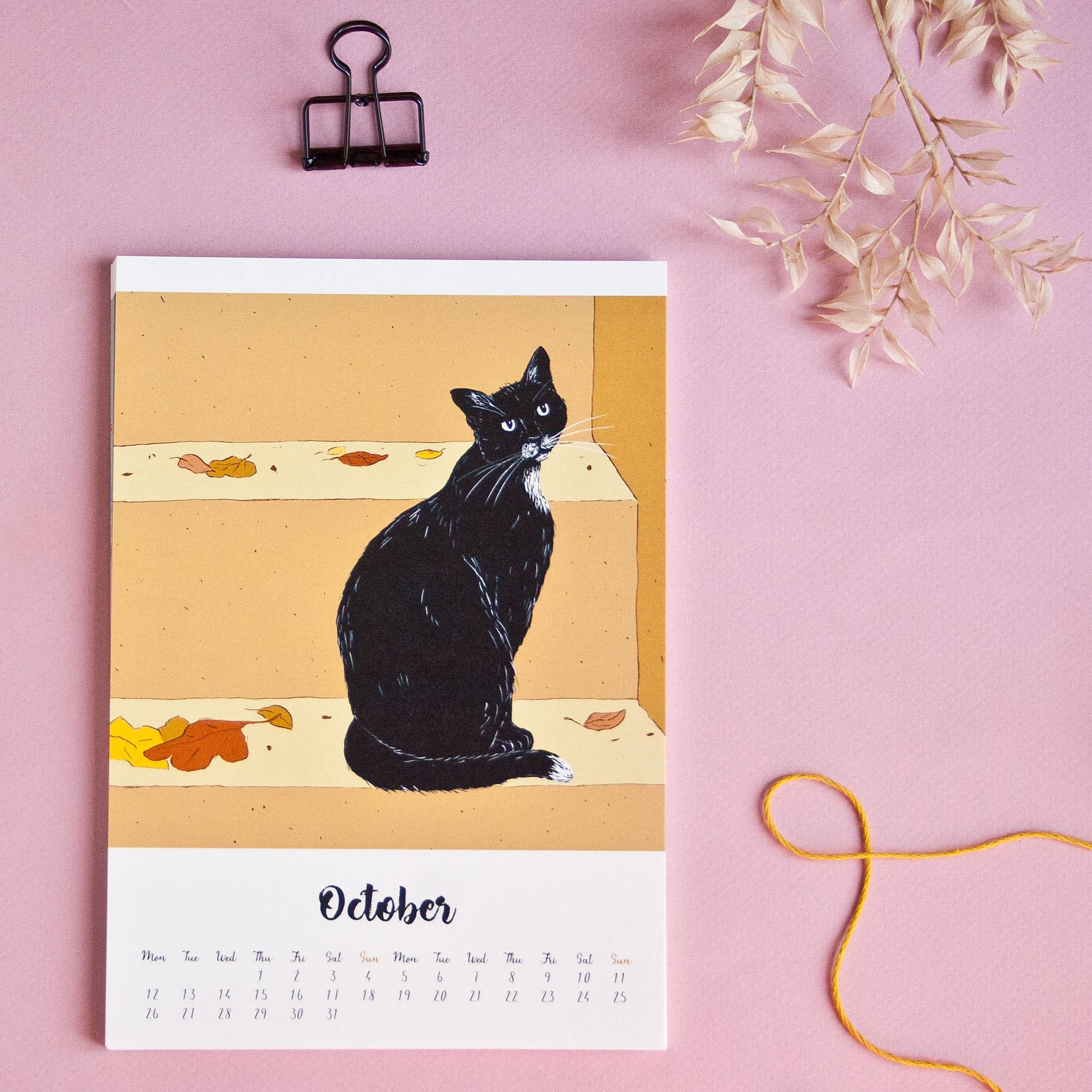 Katja Rub – Calendário por atacado – Calendário de Gatos 2026 no formato A5 (Calendário em inglês)4
