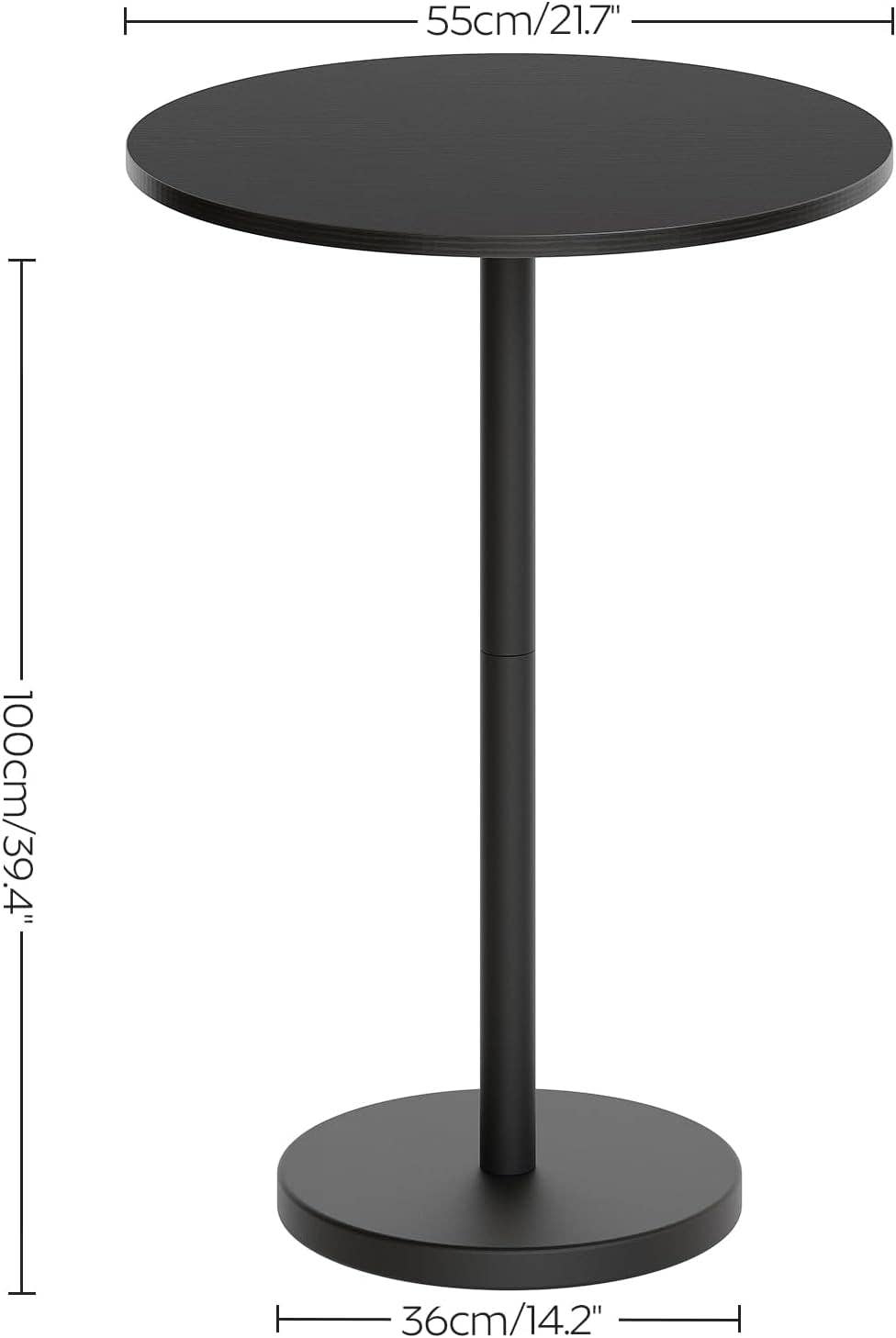 Round Counter height Bar Table Set Industrial Black for wholesale on Faire2