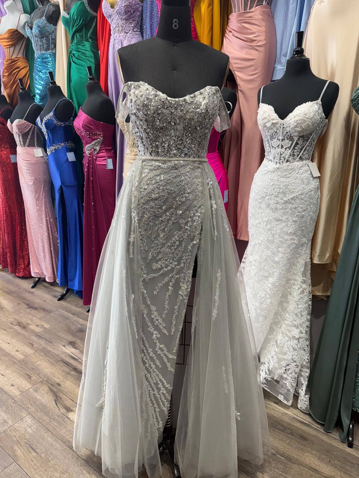 La Veneto - Wholesale Dress - Women's - Off Shoulder , lace with beaded 2