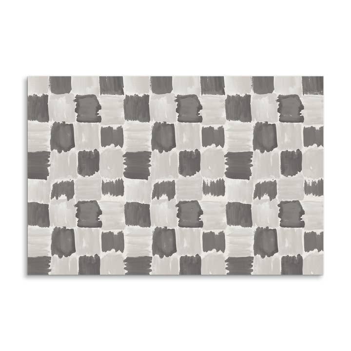 French Graffiti - Vente Sets de table jetables - Napperons en papier damier noir et blanc1